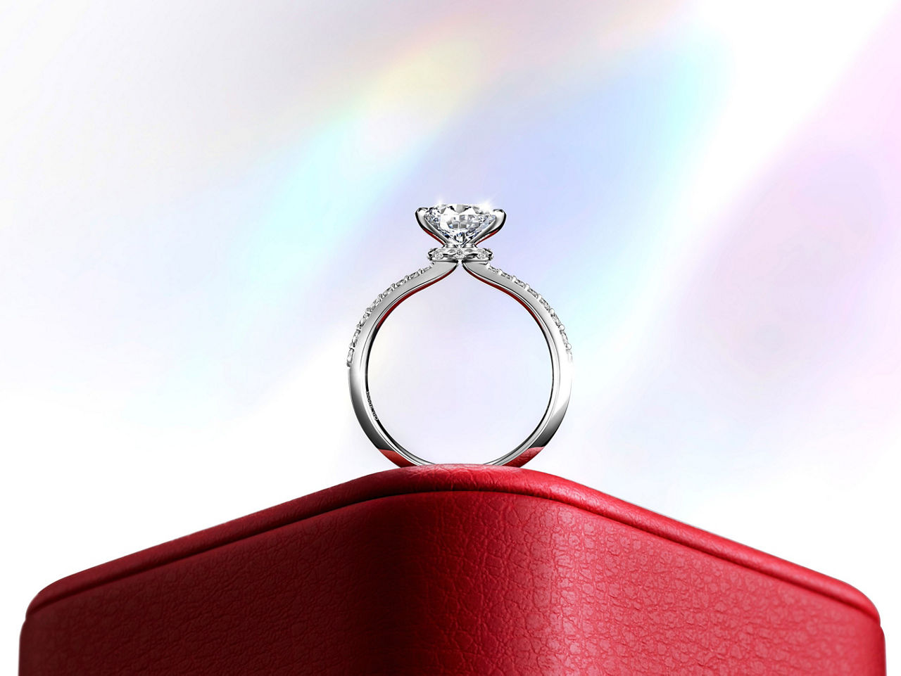 Selecting an engagement ring within your budget, mastering the diamond 4C standards and designs, exploring the meaning of gold and diamonds, and witnessing the love of the couple.