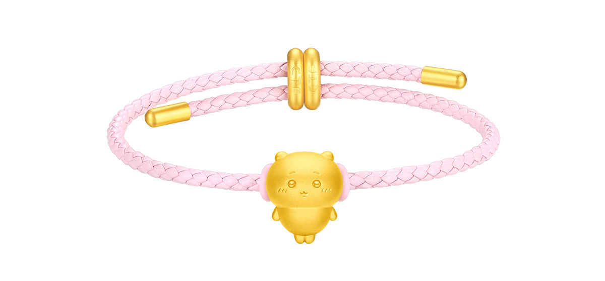 Chiikawa卡通造型足金串飾，展現童趣與溫馨感。